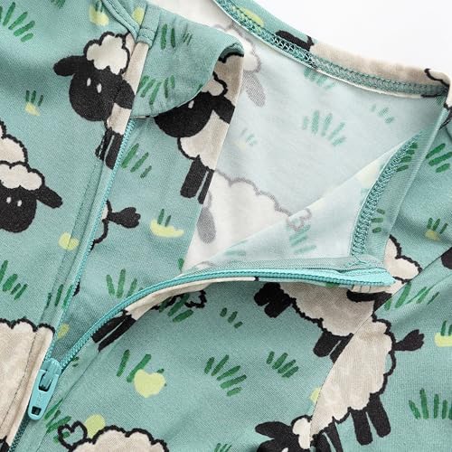 Image of Baby One-Piece Footies Long Sleeve Rompers 2-Way Zipper, Viscose from Bamboo Baby Bodysuit Clothes for Boys Girls