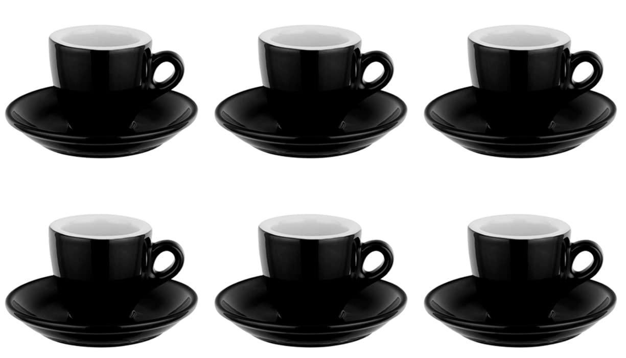 Nuova Point Espressotasse PALERMO schwarz 56 ml - 6 Tassen