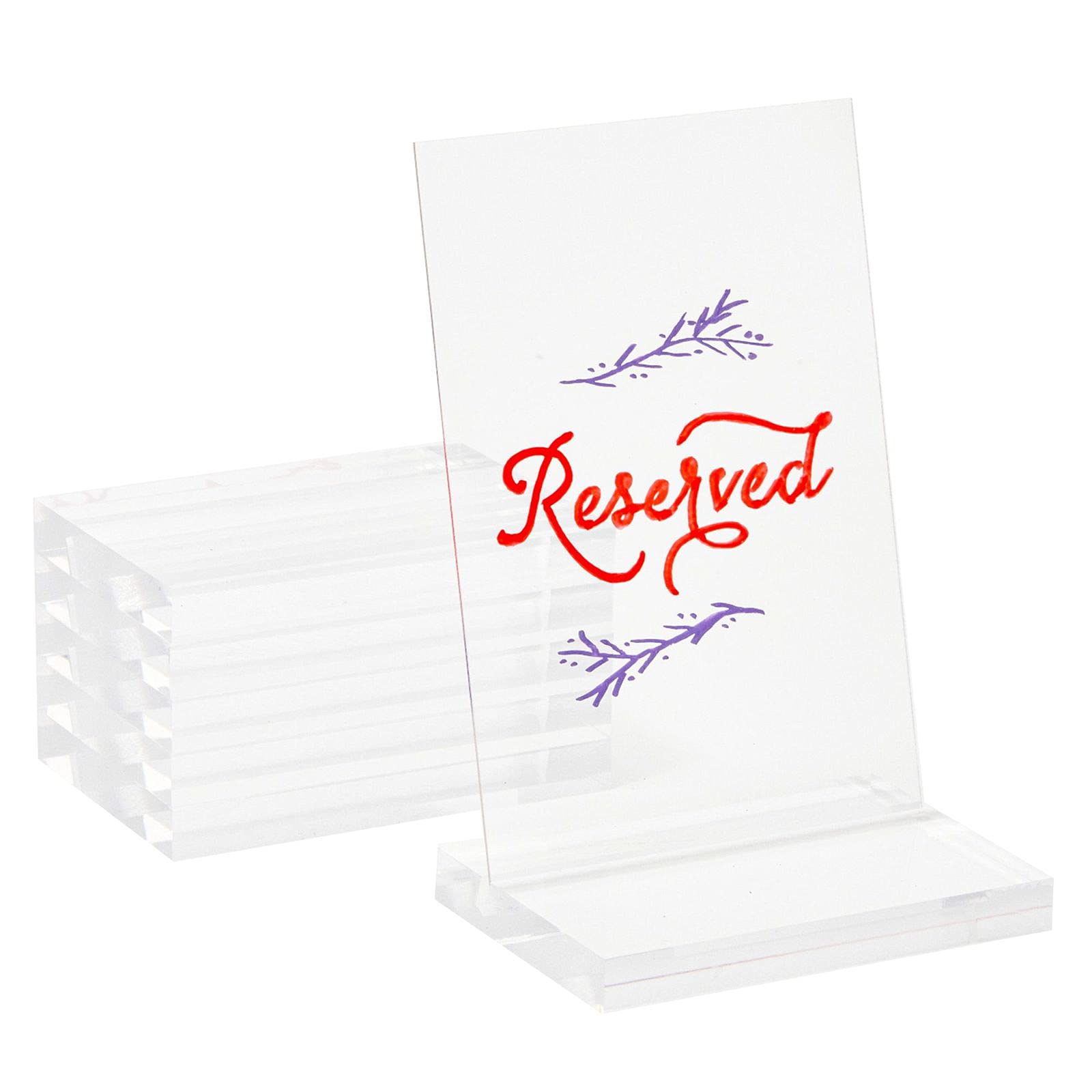 Support de numéro de table acrylique transparent marque-place pour mariage