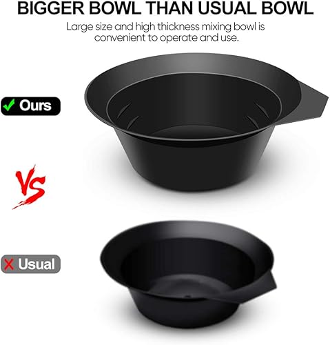 Hair Dye Brush and Bowl Set Hair Dye Kit Hair Tint — shown in a real home setting for scale