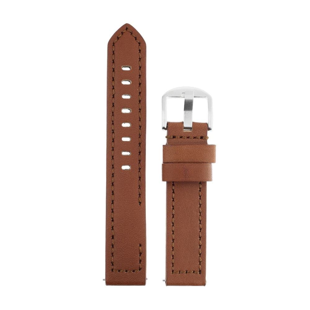 20MM TAN Genuine Leather Strap for MEN-image-3
