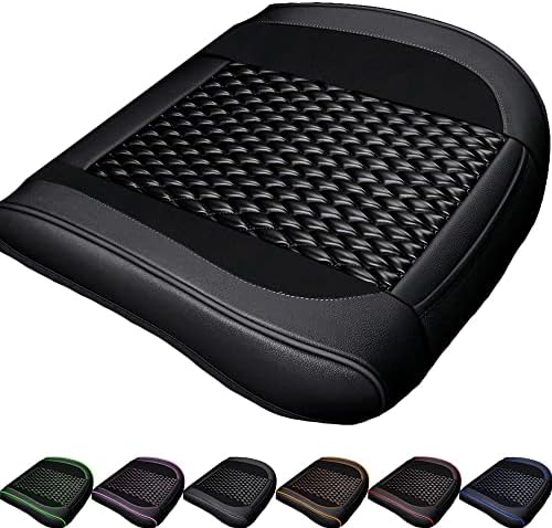 Thomakoo Car Seat Covers Protector Universal Easy Clean Pu Leather Non-Slide Water Proof Front Auto Seats Cushion Fits for Most Cars(Black)