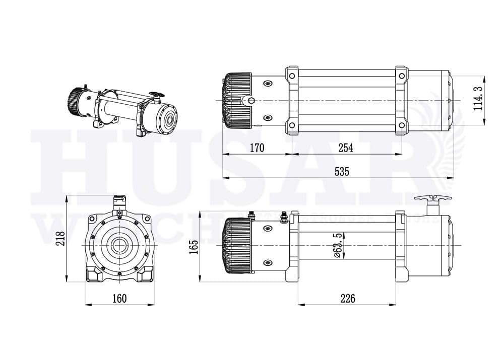 Cabrestante Eléctrico de 13000 lbs | 5897 kg, 24 V, Con Cuerda de Acero De 26 m,Control Inalámbrico, Transmisión Planetaria De 3 Etapas, Ideal Para Vehículos Todoterreno, Vehículos 4x4