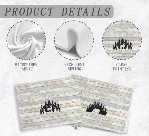 Wild Animal Deer Moose Bear Forest Camping Kitchen Towels and Dishcloths Sets of 2,Campsite Cabin RV Drying Cloth Hand Towels Tea Towels for Bathroom Kitchen,Campers Camping Lovers Gifts,16×24 inches - Image 7