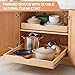 Menkxi 2 Set Wooden Pull out Cabinet Organizer Fully Assembled Slide out Pantry Drawer with Gentle Close Storage Shelf Tray for Base Kitchen Under Sink Bathroom Accessory(Wood Color,21'' X 21'' X 3'')