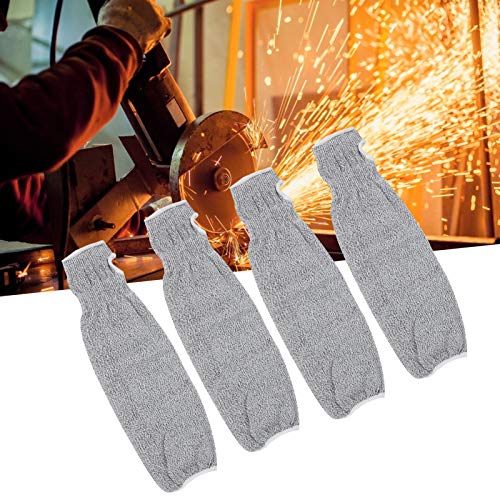 Manga de proteção de braço, 2 pares de proteção de braço prática HPPE, antidesgaste e anticorte cinz