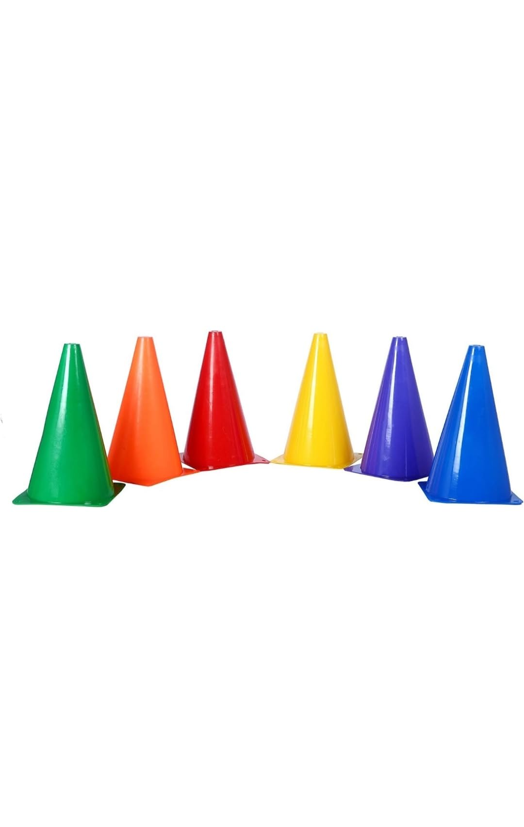 Sports Training Cones Set of 6 | Multicolor Agility Marker Cones with Square Base | Football, Soccer, Cricket, Basketball & Fitness Drill Equipment-picture-16