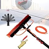 Genérico Kit de Limpieza de Ventanas Extensible de 4 a 12 Metros y Cepillo para Paneles solares: Herramientas Profesionales para la Limpieza de Cristales Exteriores y techos de invernaderos para un b