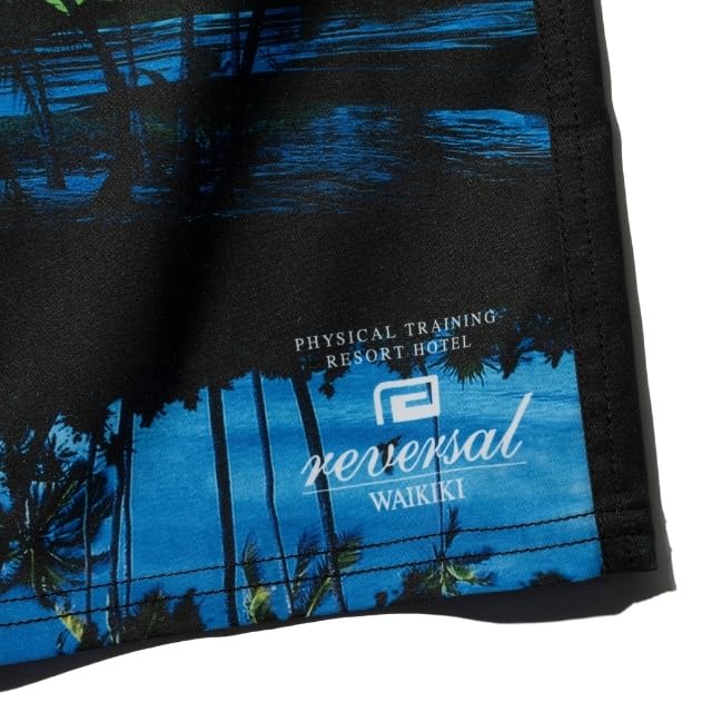 Amazon.co.jp: REVERSAL リバーサル リゾート柄 ファイトパンツ 青 M