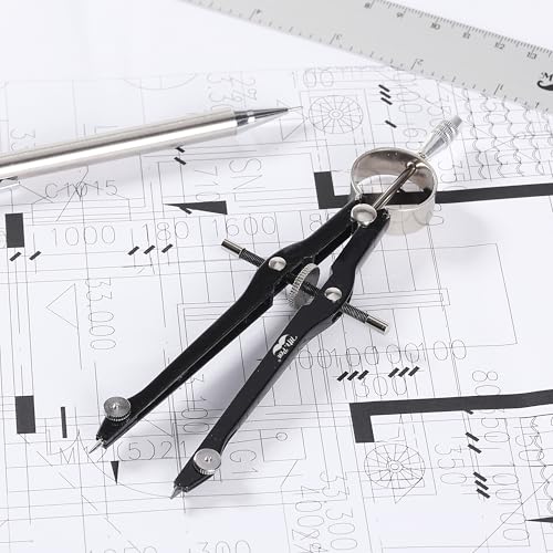 image for Mr. Pen- Professional Compass with Lock, Black, Compass for Geometry, 