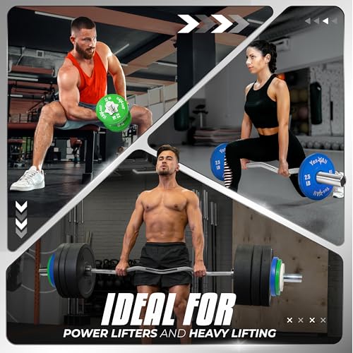 Image of Yes4All Fractional Weight Plates Set, Available In Steel And Rubber, Set of 2 /4 /6 Plates in 1.25LB, 2.5LB, or 5LB Sizes, Micro Change Plates for Dumbbell and Olympic Barbell Weightlifting