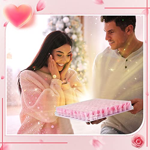 Dunzy 81 Pcs Bath Soap Rose Flower Floral Scented Rose Petal Bouquet Flower Soap Essential Oil Soap Rose Petals Body Soap In Gift Box For Women Valentines Day Anniversary Birthday Wedding, Light Pink #TOP5