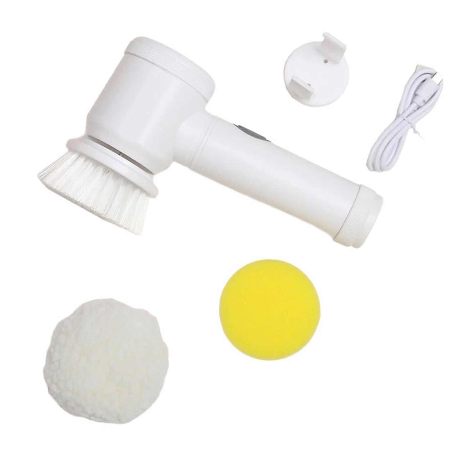 Cordless Electric Scrubber with 6 Interchangeable Heads for Easy Cleaning Brush for Showers, Floors and Grout