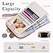 BIAOTIE Bow Women's Wallet Cute Bifold Zipper Around Wallet for Women RFID Credit Card Holder Purse for Ladies Aesthetic Leather Card Holder Purse