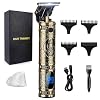AMULISS Professional Mens Hair Clippers Zero Gapped Cordless Hair Trimmer Professional Haircut & Grooming Kit for Men…