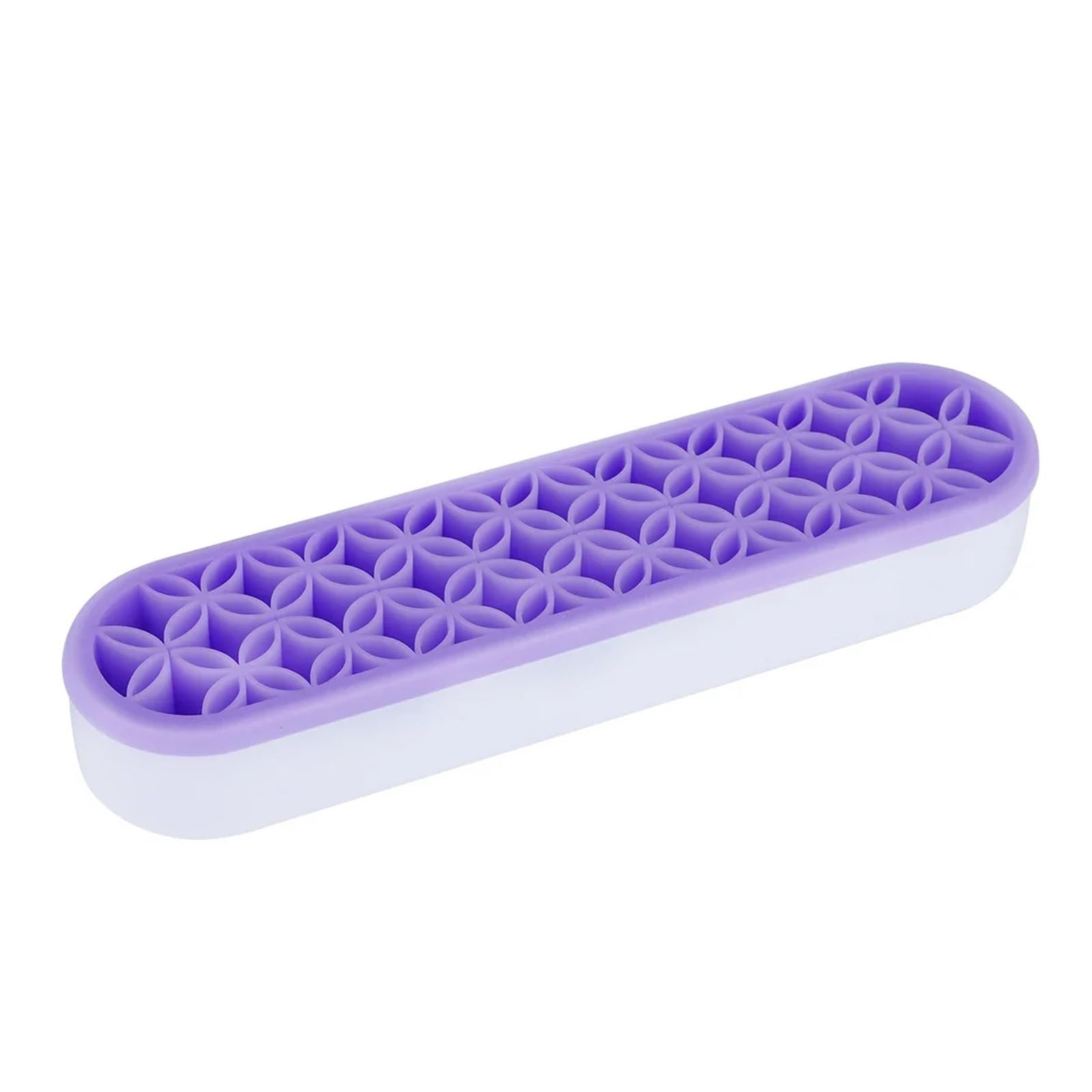 WLIHDB 2Pcs Silicone Nail Brush Makeup Display Stand Rack Storage Case Drying Shelf Holder Organizer for Makeup Brushes(Purple)