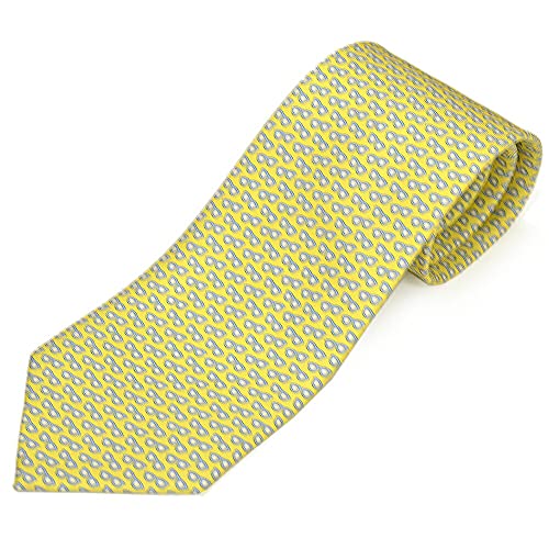 Salvatore Ferragamo(サルヴァトーレ フェラガモ)ネクタイ メンズ サングラス柄シルクネクタイ(サイズ剣幅8cm)efg033 350362-006 YELLOW イエロー