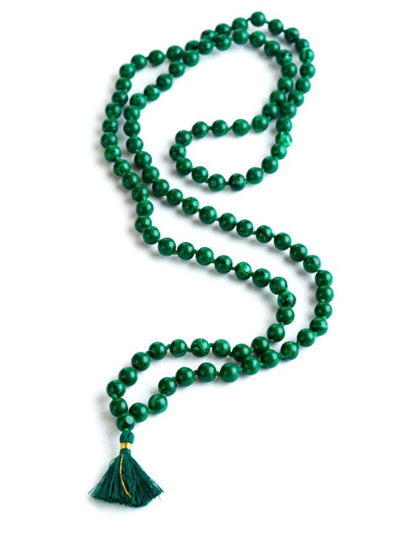 Zoya Gems & Jewellery 8mm Malachite Semi Precious Beads Round Smooth Beads Mala Necklace Prayer Beads, Hand Made Knotted Necklace Mala 32 inch String 108 Beads Necklace Mala Natural Healing crystal Stone Meditation Prayer Jaap Mala Necklace for Men a (B08X2QB3QK) Amazon Price History, Amazon Price Tracker