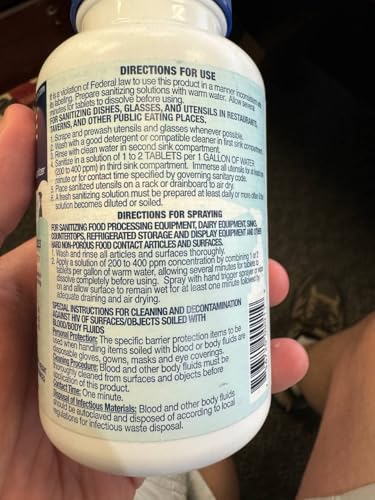 image for THE FRYOILSAVER COMPANY 6 Bottles Steramine Sanitizer Tablet w/ 15 QT-