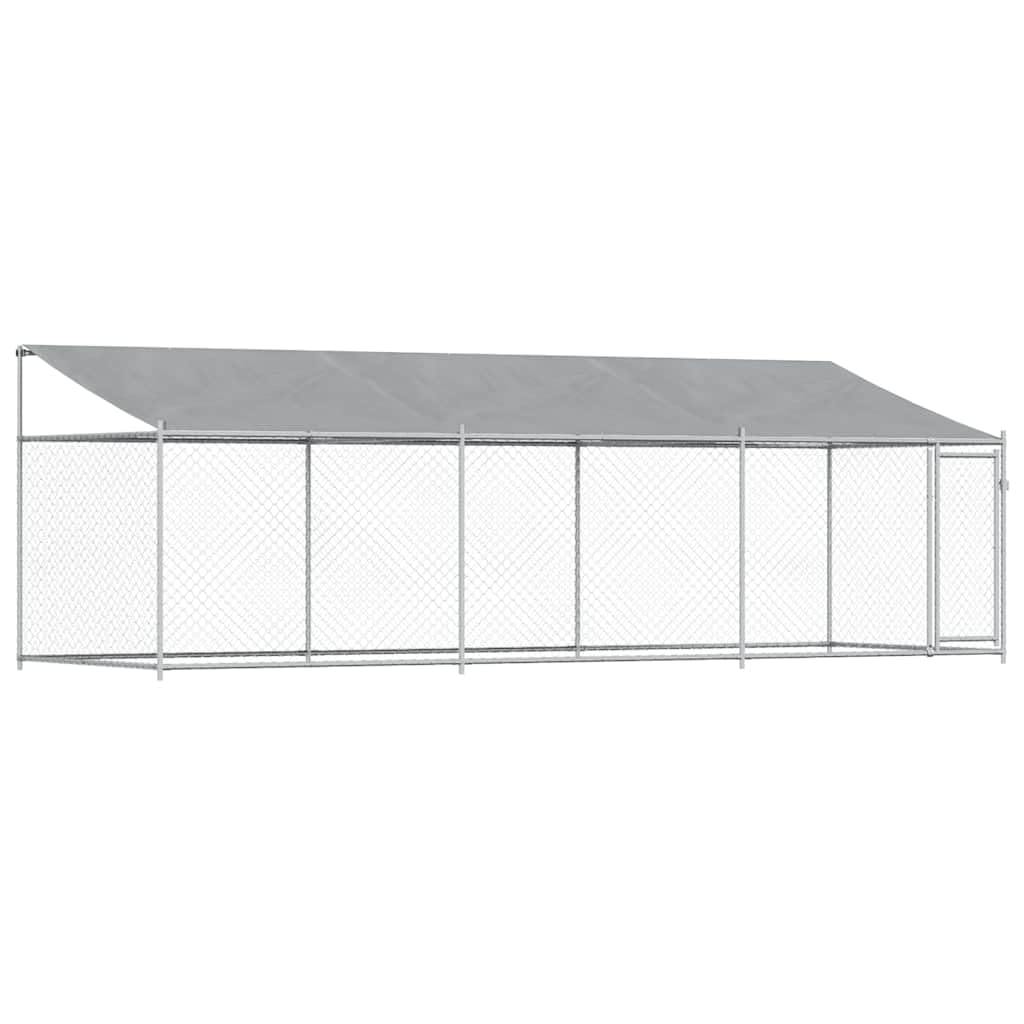 Recinto Cane Acciaio Zincato 6x2x2 m Grigio
