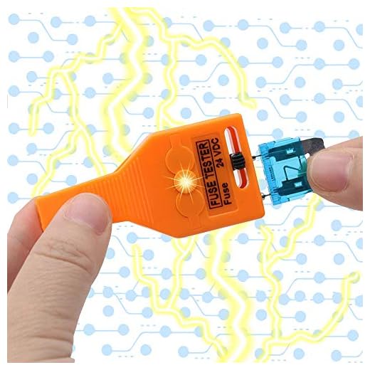 iztor DC 24V Automotive Multifunctional Blade and Glass Tube Fuse Tester Puller ATO/ATC ATM Removal Tool Detect and Find The Burned Fuse in The Car Fuse Box