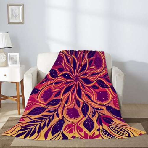 Jeté de lit à fleurs style bohème couverture peluche lit