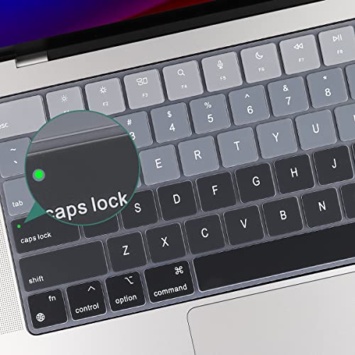 Batianda For New Macbook Pro 14 16 Inch Keyboard Cover 2021 2023 A2779 A2780 With M2 M1 Pro/Max Chip And M2 Macbook Air 13 Premium Ultra Thin Gradient Color Waterproof Keyboard Skin, Gradient Grey #TOP7