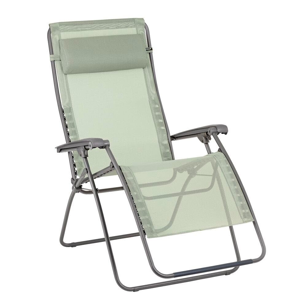 Lafuma - Fauteuil Relax Zéro Gravité XL | Fabriqué en FRANCE - Garantie 5 ans - Vert - Maintien ferme de tout le dos, Résiste aux UV et à la pluie