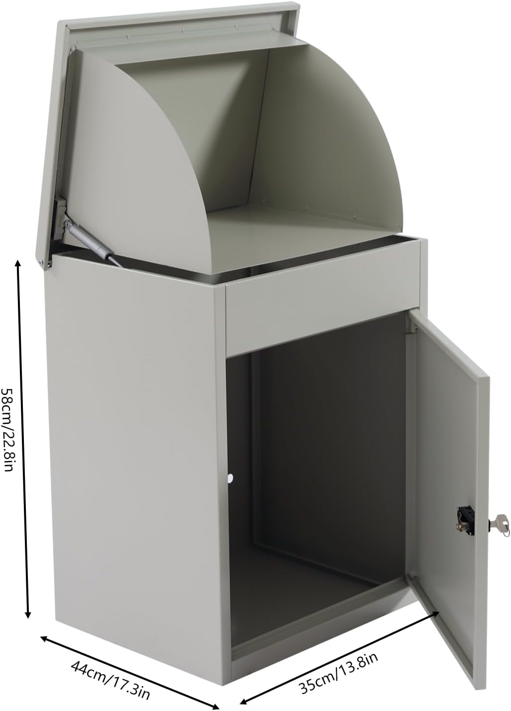 Wall Mounted Large Parcel Package Delivery Drop Box Home Porch Lockable Mailbox Parcel Drop Box Package Mailbox Porch Express with Lockable Storage Wall-Mounted