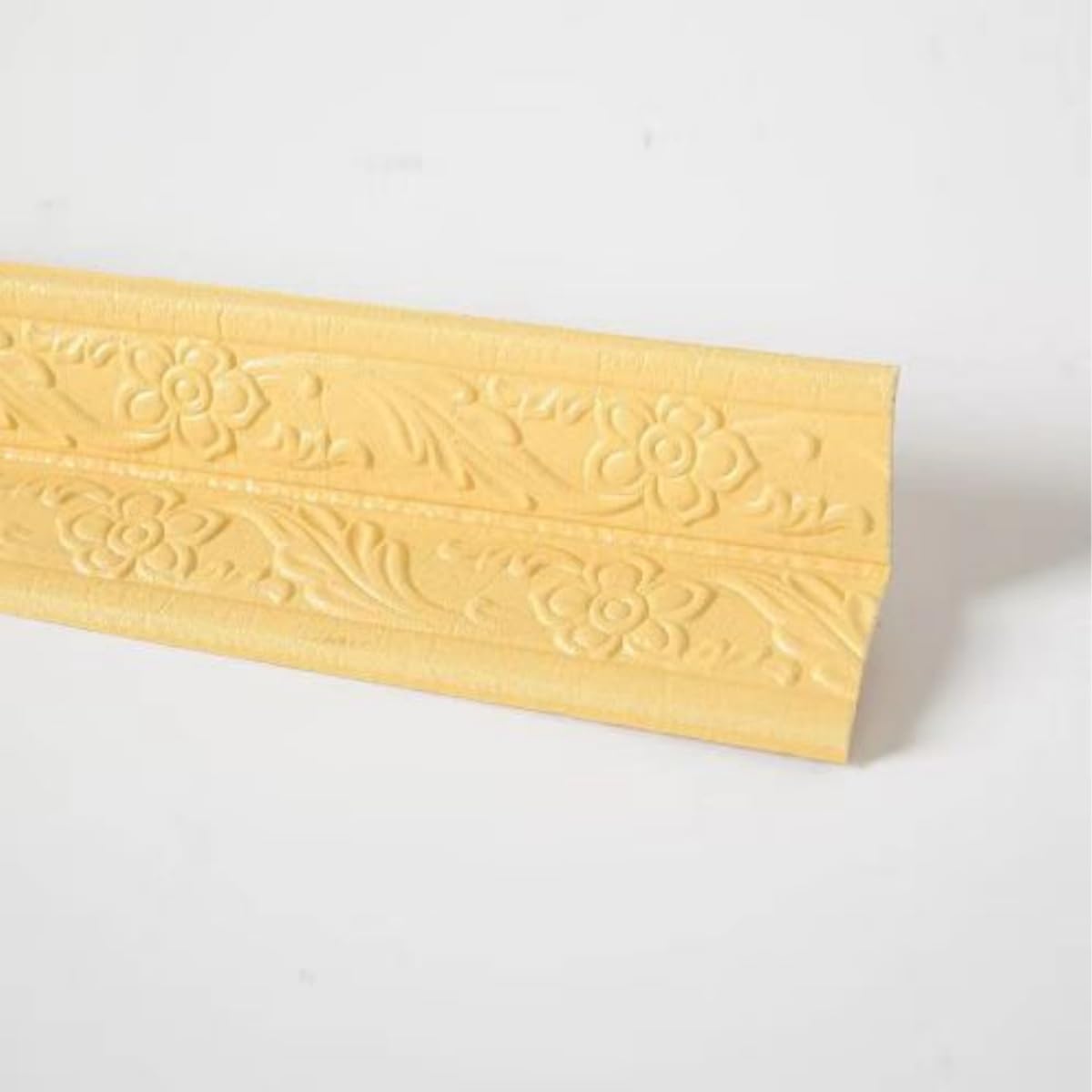 Guest Ruyunlai Yellow Self Adhesive 3D Foam Wall Trim Peel And Stick Wallpaper Border For Ceiling Crown Molding And Wall Skirting Baseboards 8Cm X 230Cm X 2Pcs
