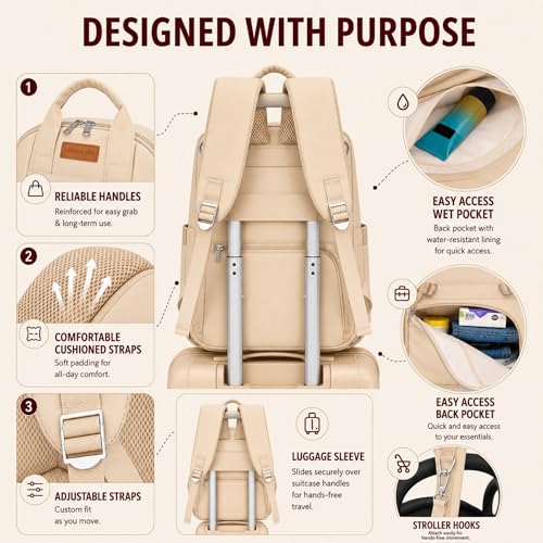 Image of Diaper Mommy Bags For Mothers for Travel - Hospital Baby Maternity Bag for Delivery Women - New Born Baby Essentials - Water-Resistant Fabric & Insulated Bottle Holders | 24 L, 15 Pockets