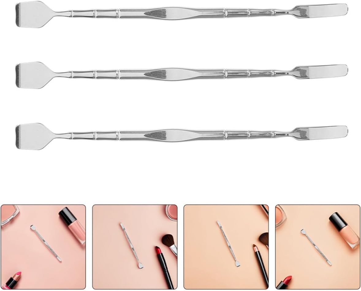 3pcs Stainless Steel Tool Dual-end Pore Extractor Spatula for Facial Cleansing Nose Skin Treatment Kit