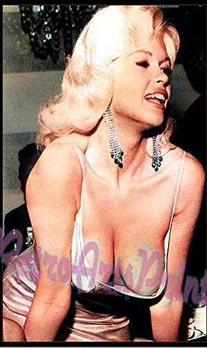 Beautiful Jayne Mansfield Exposed RARE Topless, nude 8" X 10" Color Photo