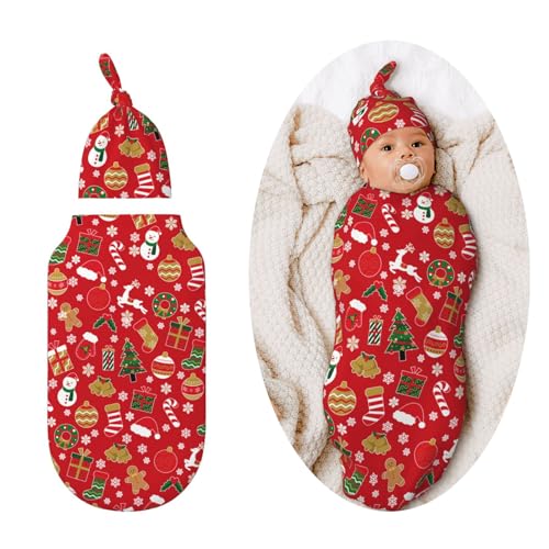 Image of Christmas Swaddle Blankets Newborn Receiving Blanket Baby Swaddle Wrap Soft Sleeping Sack for Baby Girls Boys