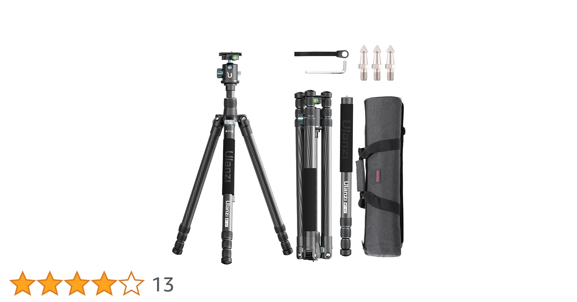 Ulanzi カーボン三脚MT-61 Amazon | ULANZI MT-61 プロフェッショナルカメラ三脚 68インチ