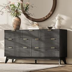 54''w 7 Drawers Black