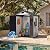 6x4 FT Outdoor Storage Shed with Floor, Plastic Resin Garden Shed with Window & Sloping Roof & Lockable Door for Patio Backyard Garden, Lawn Mower, Bike, Tool Storage