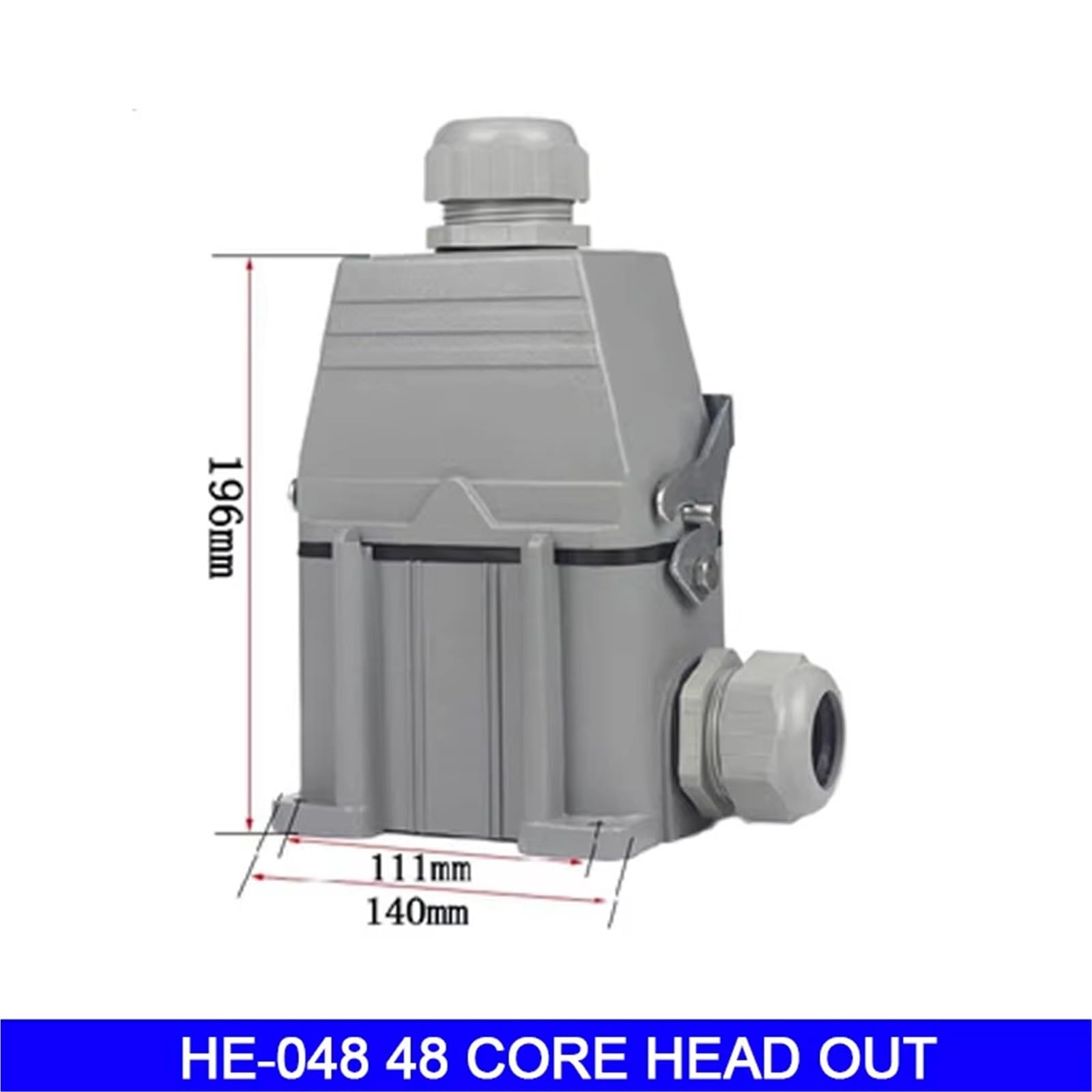 1 Conector Rectangular de Base Alta y Resistente.(48-4)