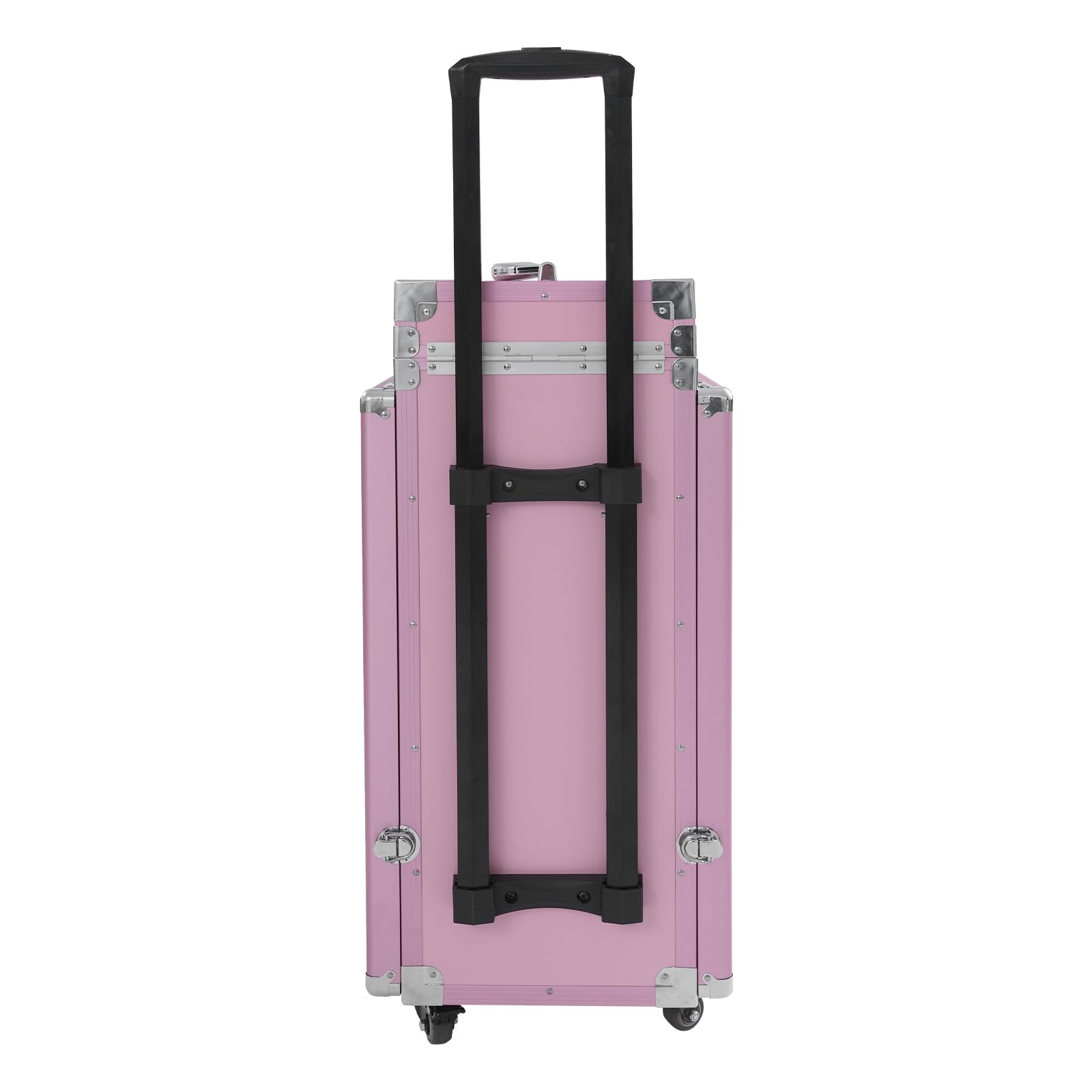 Walizka na kosmetyki 38 x 27 x 77 cm, maks. 100 kg, kuferek na kosmetyki z 2 rozkładanymi płytami bocznymi, 4 kółka z hamulcami i 4 szufladami, kuferek na kosmetyki ze stopu aluminium, walizka