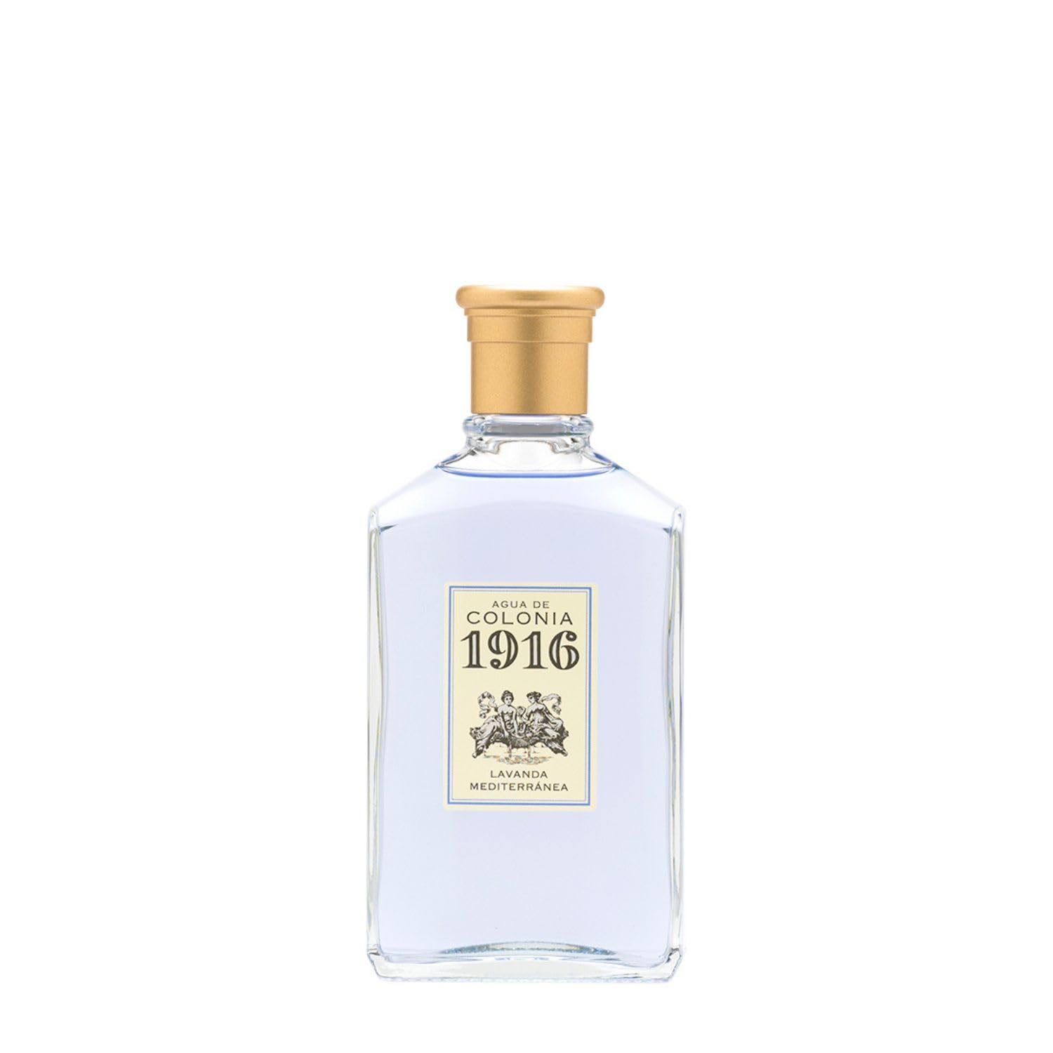 1916 - Lavanda Mediterránea Estuche de Regalo Mujer y Hombre, Agua de Colonia, Colonia 100 ml + 30 ml + Gel de Baño 100 ml, Perfume Unisex, Fragancia Fresca y Floral, Aroma de Larga Duración