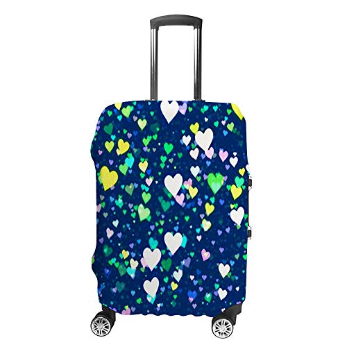 Housses de bagage multicolores cœurs S : protection de valise lavable