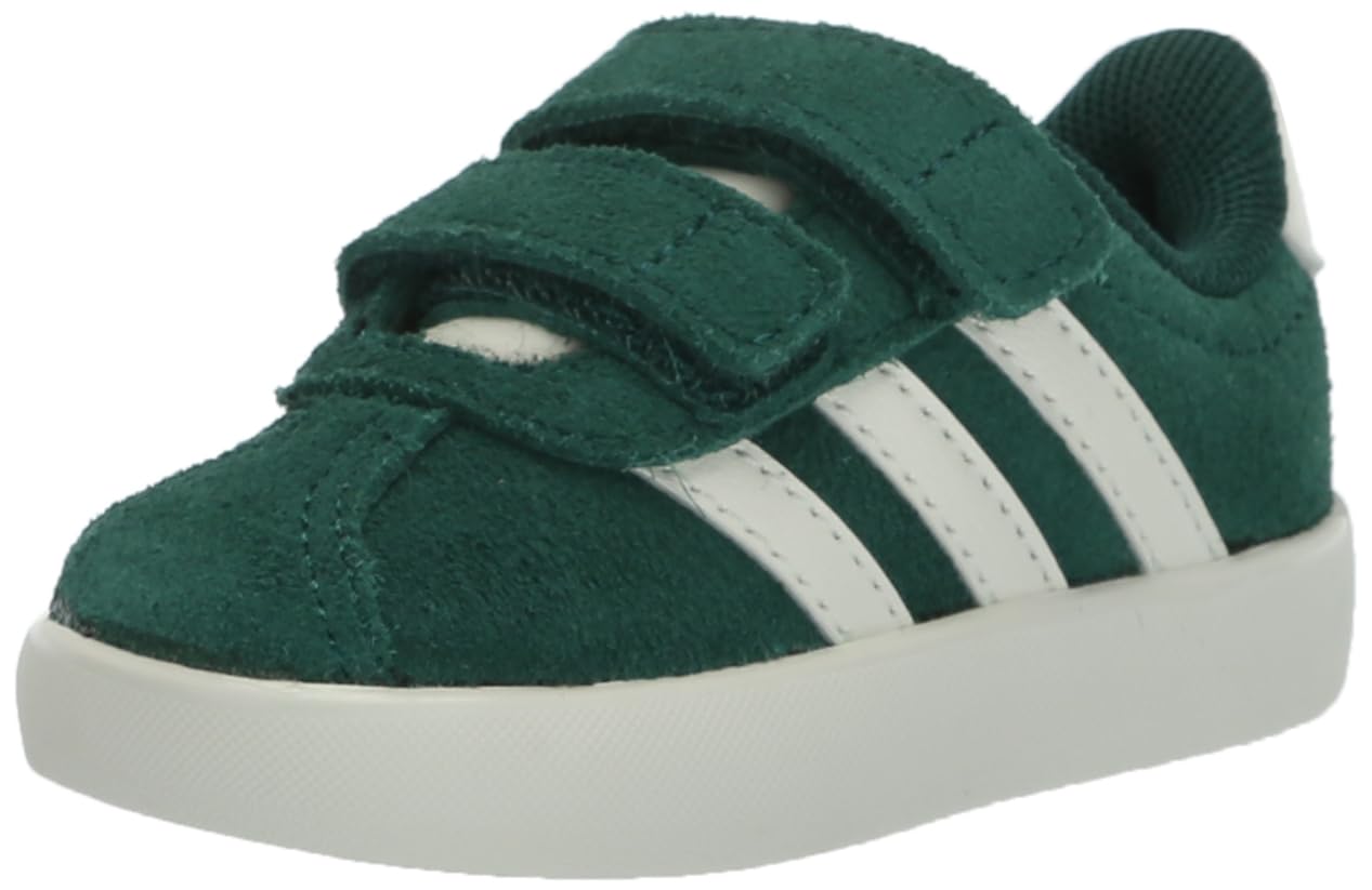adidas Unisex Kinder Vl Court 3.0 Sneaker, University Green White Gold Metallic, 11.0 cm