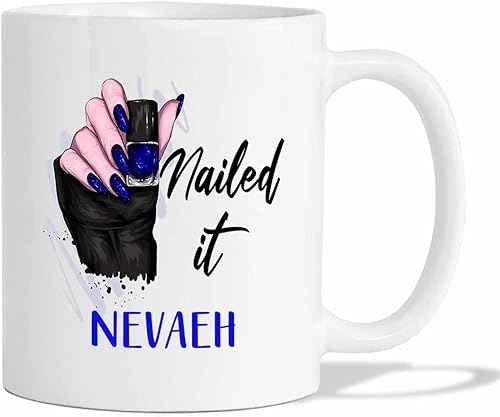 Taza de café personalizada Nail Tech Manicurista, taza de viaje, taza de café de manicura única para esmalte de uñas, taza de café personalizada a