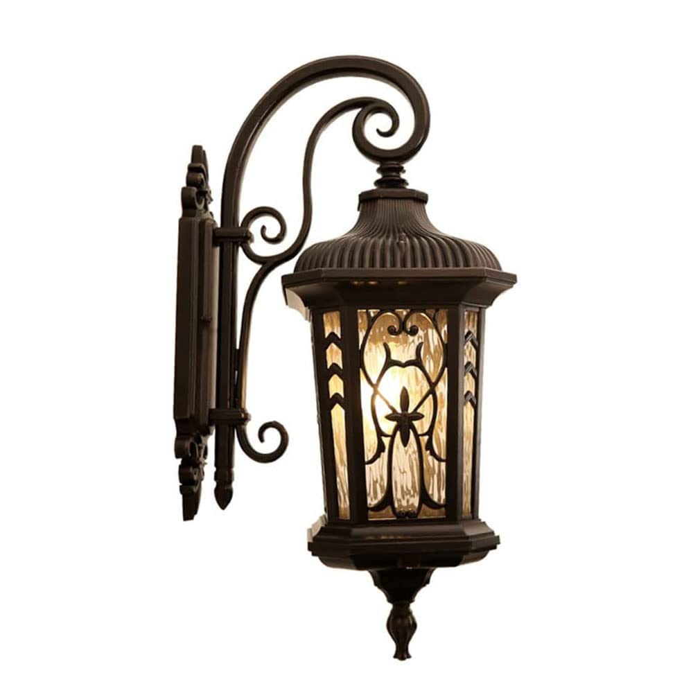 Applique extérieure étanche et luminaire de porche robuste en verre motif d'eau