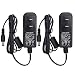 2-Pack AC to DC 12V 1.5A Power Supply Adapter Switching Barrel Plug 5.5mm x 2.1mm for DVR NVR Cameras LED Light Strips UL Listed FCC