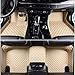 Produktbild MZLJL Auto-Fußmatten, Custom Car Fußmatten für Jeep Grand Cheroke Wrangler Sahara Unlimite Renegader Commande 3D Car-Styling Fahrzeug Leder Teppich, Beige