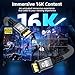 TEFLOTY 16K DisplayPort Kabel 2m 2.1, DP Kabel Unterstützt 80Gbps 16K@60Hz, 8K@120Hz, 4K@240Hz/165Hz/144Hz, Display Port Kabel für Gaming-Monitor, Grafikkarte, Laptop, Projektor