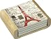 CounterArt Absorbent Coasters in Wooden Holder, Vintage Paris Design, Set of 4