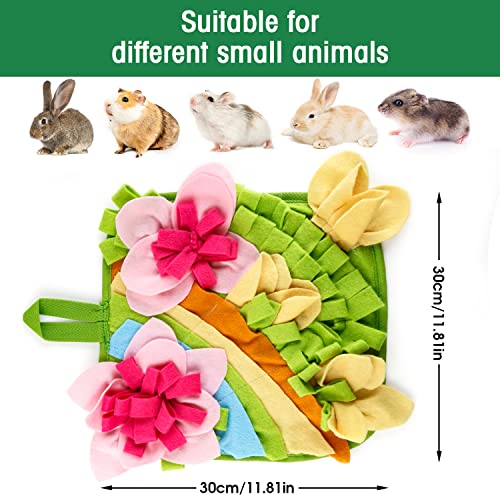 Tapete De Forrageamento Para Coelhos, Jogo De Alimentação Interativo De 11,8 '' X, Tecido De Feltr