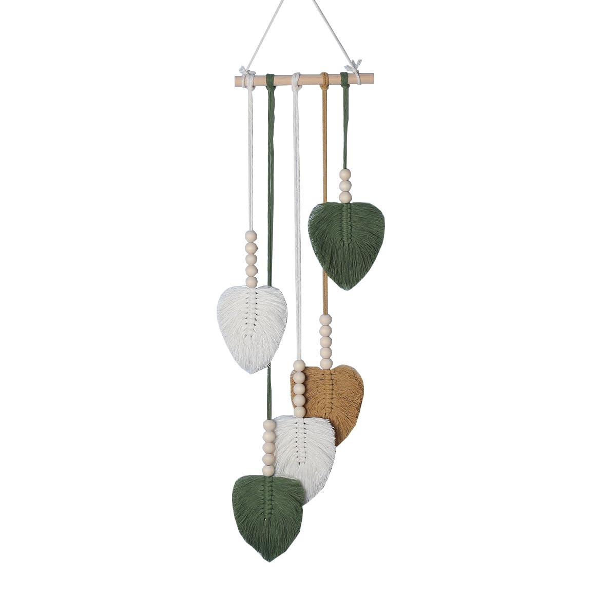 SHOPDP handmade Woven Leaves Wall Hanging Decor, Macrame Hanging Tapestry for Apartment Bedroom Living Room Decoration